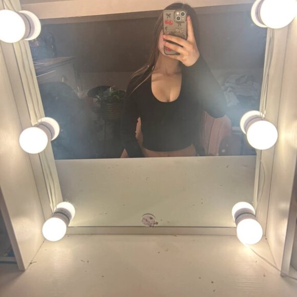 Primark Black long sleeved crop top - Picture 3 of 4